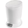 simplehuman Pattumiera rotonda con pedale da 6 litri, plastica bianca - 8,6x8,6x63,5 cm; CW1318