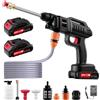 Hondony Idropulitrice a Batteria, 21V Idropulitrice Elettrica Portatile con 2 Batterie e Tubo da 5M, Lavatrice Senza Fili per Lavaggio Auto, Pavimenti e Giardino