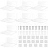 jiuxlaan 10 Pz Mensole da Muro Piccole, Mensole da Parete, Mensola da Parete Piccola, Mensola a Muro Invisibili, Scaffale Libreria in Acrilico Galleggianti per Camera da Letto Cucina Bagno, Trasparente