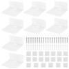 jiuxlaan 10 Pz Mensole da Muro Piccole, Mensole da Parete, Mensola da Parete Piccola, Mensola a Muro Invisibili, Scaffale Libreria in Acrilico Galleggianti per Camera da Letto Cucina Bagno, Bianco