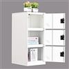 MECOLOR Armadietto verticale singolo con lucchetto a 2 o 3 scomparti per dipendenti, casa, ufficio, scuola, bambini (bianco pieno, P2V) (bianco pieno, P3V)