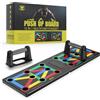 GUKOY 12 in 1 Panca per Flessioni, Attrezzatura Fitness Multifunzionale per Allenamento Completo del Corpo, Impugnature Efficaci per Flessioni e Sviluppo Muscolare