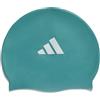 adidas Unisex - Bambini 3-Stripes Swim Cap Kids, pure teal/white, One size