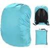 M METERXITY Copri Zaino Impermeabile, Copri Zaino 15L-25L, Copertura Impermeabile per Zaino con Borsa Portatile per Escursionismo/Ciclismo/Campeggio/Viaggi All'Aperto [Blu Lago]