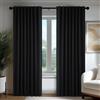 Deconovo Tende Oscuranti per Interni 140x290 cm, 2 Pezzi, Nero - Termiche Isolanti e Moderne con 3 Modi di Montaggio - Ideali per Finestre Camera da Letto e Soggiorno