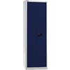 Bisley Armadio a Battente Universale, 4 Ripiani, 5 OH, 600 mm, Metallo, Corpo 505, Grigio Chiaro, Frontali Blu Oxford, 40 x 60 x 195 cm
