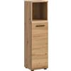 xonox.home Mobile alto Ice 30 x 110 x 30 cm in corpo e rovere frontale Artisan - Armadio da bagno alto - moderno e sottile