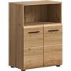xonox.home - Armadietto largo ghiaccio 60 x 80 x 30 cm nel corpo e nella riproduzione frontale in rovere artisano - Elegante armadio da bagno effetto legno - ampio spazio