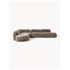 Westwing Collection Divano angolare componibile 4 posti in teddy bouclé con chaise longue Wolke