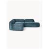 Westwing Collection Divano angolare componibile 4 posti con chaise longue in teddy bouclé Wolke