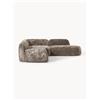 Westwing Collection Divano angolare componibile 4 posti in teddy bouclé con chaise longue Wolke