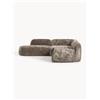 Westwing Collection Divano angolare componibile 4 posti in teddy bouclé con chaise longue Wolke