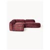 Westwing Collection Divano angolare componibile 4 posti con chaise longue in teddy bouclé Wolke