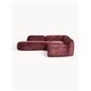 Westwing Collection Divano angolare componibile 4 posti con chaise longue in teddy bouclé Wolke