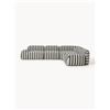 Westwing Collection Divano angolare componibile 4 posti a righe Wolke - Nero