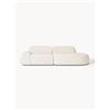 Westwing Collection Chaise longue componibile 3 posti in teddy bouclé Wolke