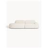 Westwing Collection Chaise longue componibile 3 posti in teddy bouclé Wolke