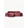 Westwing Collection Divano angolare componibile 3 posti in teddy bouclé Wolke