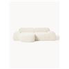 Westwing Collection Divano angolare componibile 3 posti in teddy Wolke - Bianco