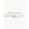 Westwing Collection Divano angolare componibile 3 posti in teddy Wolke - Bianco