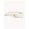 Westwing Collection Divano angolare componibile 4 posti con chaise longue in teddy Wolke