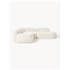 Westwing Collection Divano angolare componibile 4 posti con chaise longue in teddy Wolke