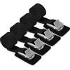 LEAZZLE 4 Pezzi 100cm x 25mm Cinghie di Fissaggio, Cinghie a Cricchetto Nero con Fibbia a Camma, Imbottite, Cinghia a Cricchetto per Moto, Portabici, Bici, Camion, Bagaglio, Rimorchi, Portata 200 KG