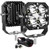 Willpower 2PCS Faro LED 4.3 Pollici 30W Faretto LED Con 12V DT Cablaggio Kit, Spotlights Luci da Lavoro Fendinebbia per Trattore Fuoristrada Camion Barca Auto 4x4, IP67, 6000K Bianca