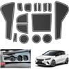 GAFAT Compatibile con Opel Corsa F 2020-2024 2025 (Freno Manuale) Tappetini Antiscivolo, Corsa F 2024 Tappetini in Gomma per Console Centrale, Cuciture per Porta [Non per Automatico & EV] (Bianco)