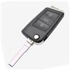 MSDDWL custodia chiavi Per Fabia Per Octavia Per Superb Per Seat Leon Toledo Altea Ibiza Custodia con chiave a distanza per auto a 3 pulsanti guscio chiave