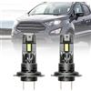 NSLUMO Lampadine LED H18 per Fo.rd EcoSport 2017-2020+ Anabbaglianti 6500K Faro Bianco Mini Formato
