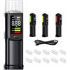 agutai Etilometro Portatile Certificato Alcol Test : Professionale USB C Ricaricabile Alcol Tester con Display Digitale LCD - Precisione di Grado Alcoltest con 10 Bocchini per Uso Domestico e Professionale