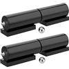 Letowe Cerniere per cancelli resistenti, 17,8 cm, confezione da 2 cerniere a cilindro in ferro nero, capacità 408,2 kg, per porta a battente, rimorchio, vialetto, cancello di guida