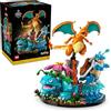 LEGO Pokémon Venusaur, Charizard e Blastoise - Kit di Modellismo 3D per Adulti - 3 Action Figure di Anime come Decorazione per la Camera o per la Scrivania - Idea Regalo da Collezione per Fan - 72153