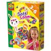 SES Creative - Braccialetti morbidi - Set fai da te per bambini - Set di nastri - Bracciali fai da te - Con pratiche bambole in legno - dai 3 anni in su