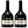 St-Rémy St Rémy VSOP Brandy 70cl - Brandy francese pregiato con note fruttate di albicocca. 40% Vol. (Confezione da 2)