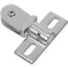 CIYODO Cerniera girevole per porta della doccia in acciaio inox, cerniera per box doccia a doppia direzione, 8 x 7,8 x 2 cm, con viti, dadi, guarnizioni e coperture in gomma