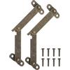 QUARKZMAN 2Pcs Cerniere A Ribalta Da 2.6 Con Supporto, Cerniere Sollevabili, Cerniere In Ferro Rotabili A 180 Gradi Con Viti Per Scatole In Legno, Custodie Gioielli, Esposizione, Bronzo