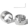 Litorange 2pcs adattatori per valvola di riscaldamento in acciaio inox 304, testa termostatica della valvola del radiatore con le strisce, adattatore RA del termostato del radiatore su M30*15