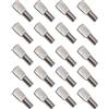 Aidqxbaoer 20 tacchette per mensole, staffe per mensole di supporto per mensole staffe per mensole staffe per piastre metalliche nichelate per accessori da ufficio per armadietto - 5 mm * 19 mm