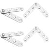 Bebochoi 4 Pezzi Cerniera Nascosta Girevole A 360 Gradi Cerniere a Perno in Acciaio Inossidabile, Cerniera a Bilico per Porta a Scomparsa Accessori Hardware, per Finestre e Armadi, 100 x 17 mm
