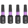 QUARKZMAN 4Pz T25 Inserti per Avvitatore Torx 1/4 Gambo Esagonale 25mm/1 Lunghezza Punte per Cacciavite Magnetico 6 Punte Esagonali a Stella in Acciaio S2 Trapano Elettrico di Qualità