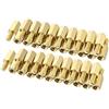 sourcing map 50pcs M3 8+6mm Femmina Maschio Filettatura Ottone Esagonale Distanziatore Viti PCB Pilastro