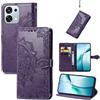 Fertuo Cover per OPPO A6 Pro 5G, Custodia Portafoglio a Libro in Pelle Flip Case con Porta Carte, Chiusura Magnetica e Stand [Disegni di Mandala] Interno Silicone Sottile Antiurto, Viola