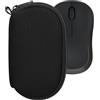 kwmobile Custodia Mouse Wireless Compatibile con Logitech M240 SILENT / M325S - Custodia Neoprene Mouse - Astuccio Porta Mouse PC Gaming nero