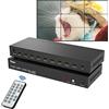 Yinker Regolatore Video Parete 3x3, Processore Video HDMI 1080P@60Hz Con 1 Ingresso e 9 Uscite, Supporta 13 Modalità