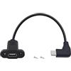 HuaLiSiJi Prolunga USB C 3.2 per Montaggio a Pannello 20Gbps Cavo Prolunga USB C Maschio Femmina per Laptop, Tablet, Cellulare (90 Gradi, 0.5 m)