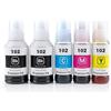 Kamo 102 Inchiostro Multipack Compatibile con Epson 102 cartucce; EcoTank ET-4750 ET-3750 ET-2750 ET-2700 ET-15000 ET-4700 ET-2710 ET-2720 L50 190L 3160 L3156 L3150 L3116 L3110 L1110