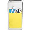 Cerbery - Titolare della carta per smartphone - Supporto Cellulare Custodia Cuffie - Compatibile con Apple iPhone Samsung Galaxy (Giallo)