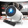Rollei Proiettore 4K SB-502 Rollei, Mini Videoproiettore Portatile 4K con Correzione Keystone Automatica 210° Rotazione Projector Casa Supporta Android 11/WiFi 6/BT 5.4 con Telo, Mini-Video-Proiettore-4K